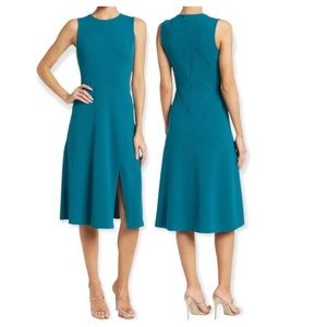 Vince Camuto slit hem dress  teal blue 6 small